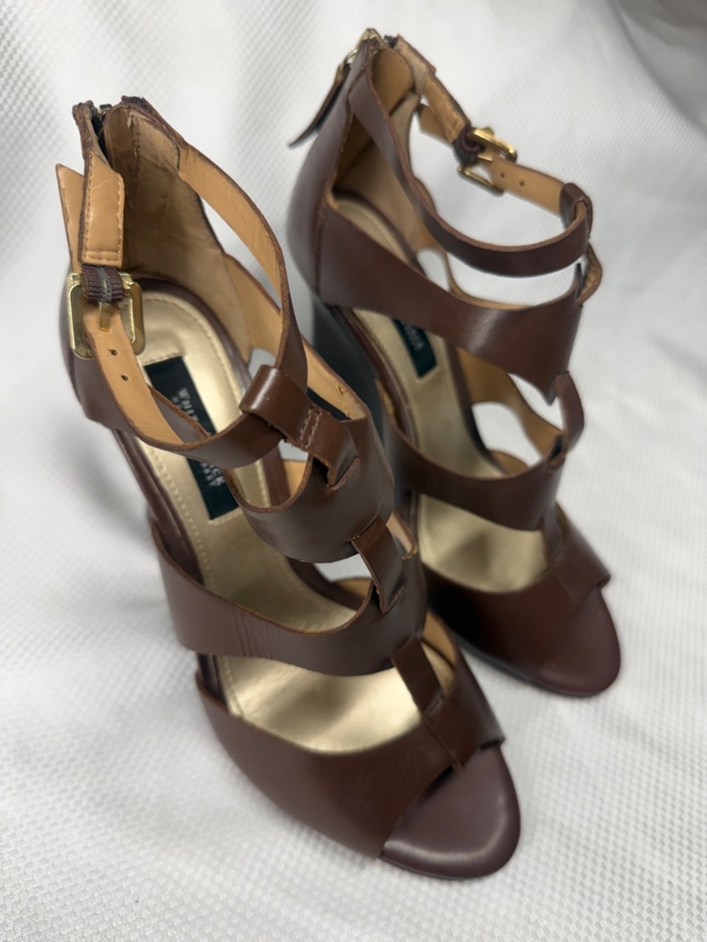 White House - Black Market - Brown Strappy High Heel Sandals - Women - Size 8